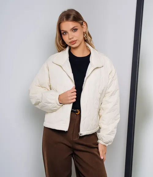 Куртка #КТ730, кремовый