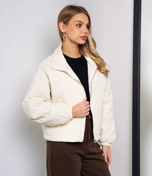 Куртка #КТ730, кремовый