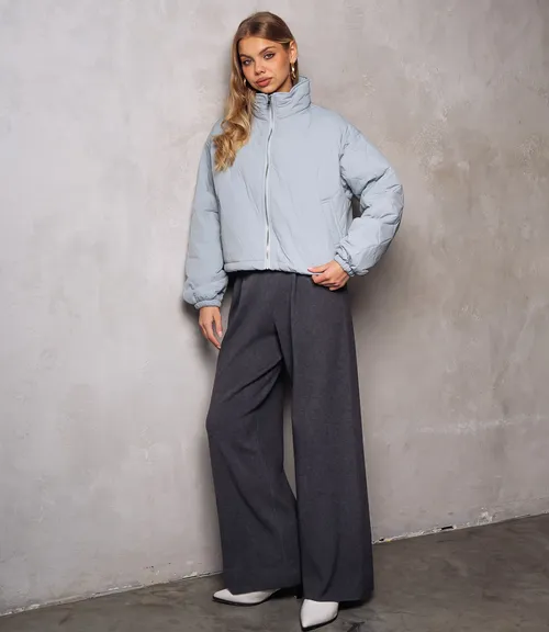 Куртка #КТ730, серо-голубой