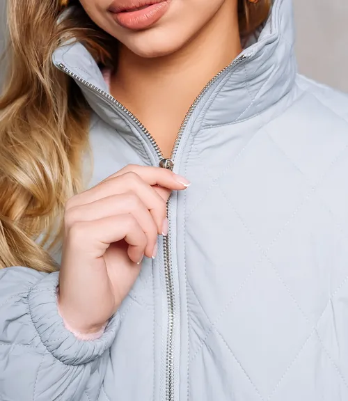 Куртка #КТ730, серо-голубой