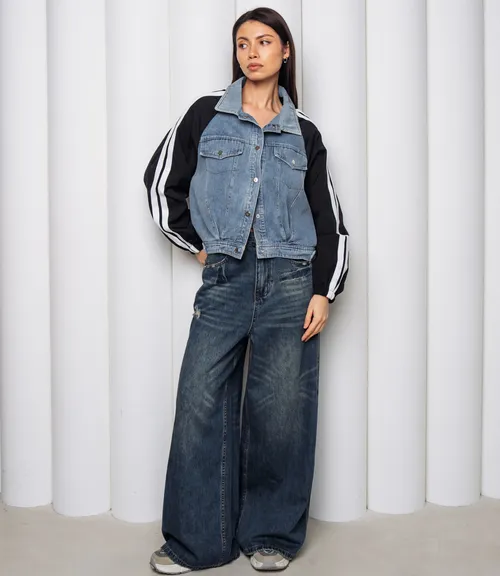 Куртка #КТ612 (5), черный, голубой