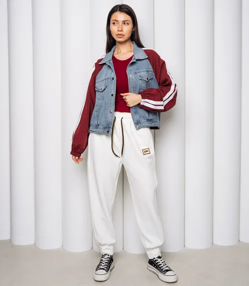 Куртка #КТ612 (5), бордовый голубой