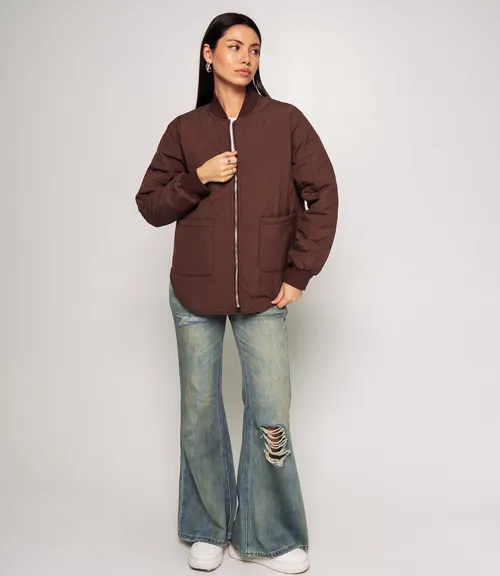 Куртка #КТ733, шоколадный