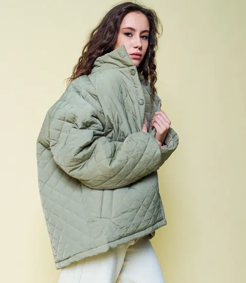 Куртка #КТ7856, оливковый - фото 4