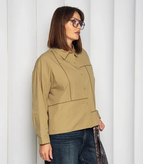 Рубашка #КТ2225 (3), светлый хаки