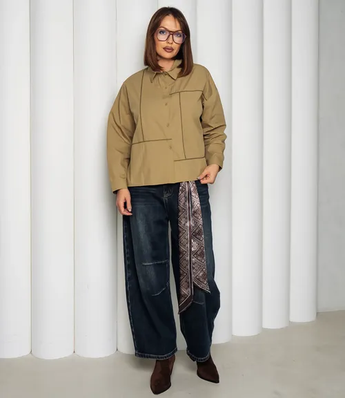 Рубашка #КТ2225 (3), светлый хаки