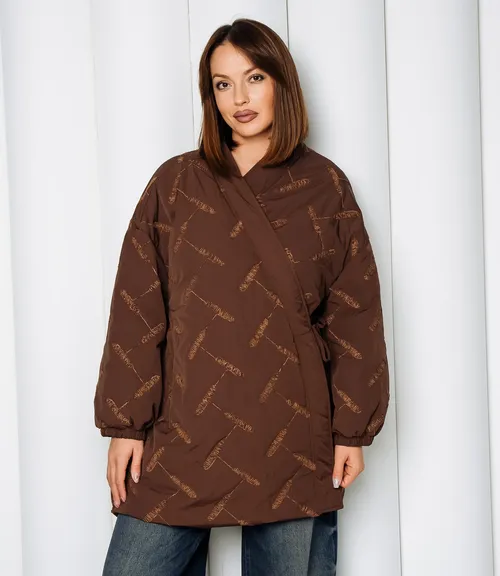 Куртка #КТ095 (1), шоколадный
