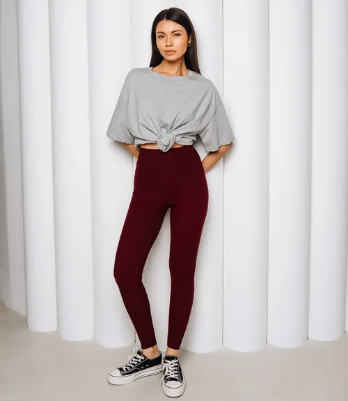 Леггинсы #КТ157 (1), бордовый