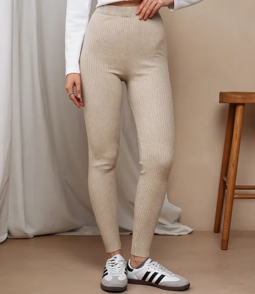 Леггинсы #КТ157 (1), бежевый