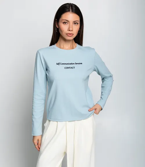 Лонгслив #КТ8923 (3), голубой