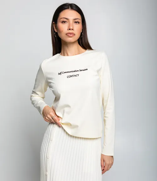 Лонгслив #КТ8923 (3), кремовый