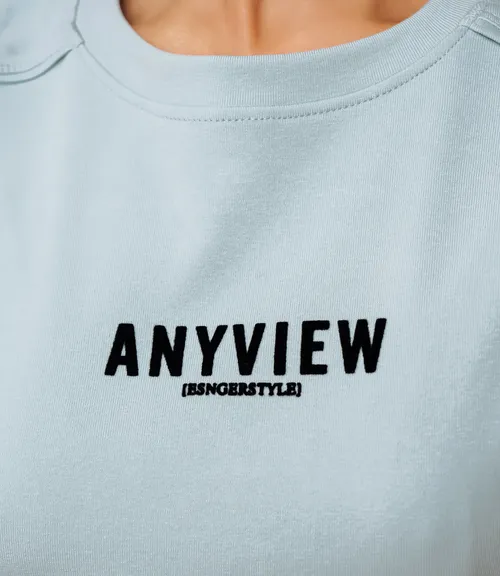 Лонгслив #КТ9072, голубой