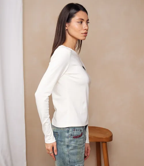 Лонгслив #КТ9072, кремовый