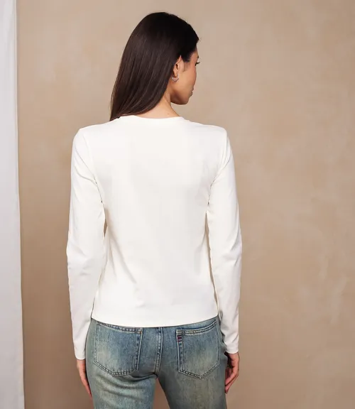 Лонгслив #КТ9072, кремовый
