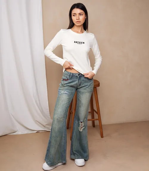 Лонгслив #КТ9072, кремовый