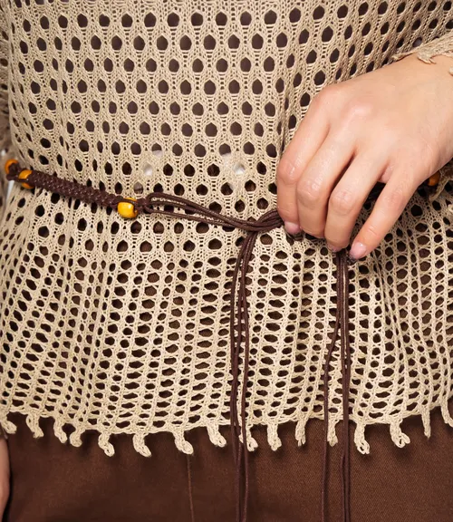 Лонгслив+топ #КТ2987, бежевый