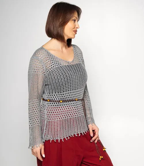 Лонгслив+топ #КТ2987, серый