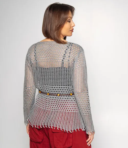 Лонгслив+топ #КТ2987, серый