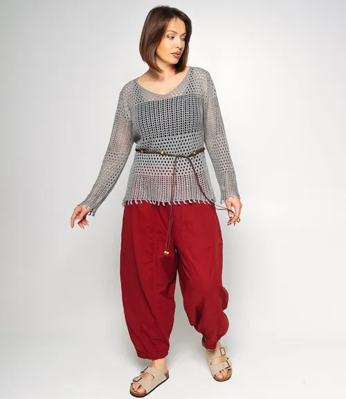 Лонгслив+топ #КТ2987, серый