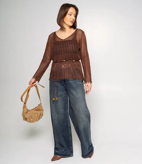 Лонгслив+топ #КТ2987, шоколадный