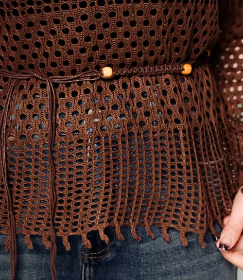 Лонгслив+топ #КТ2987, шоколадный