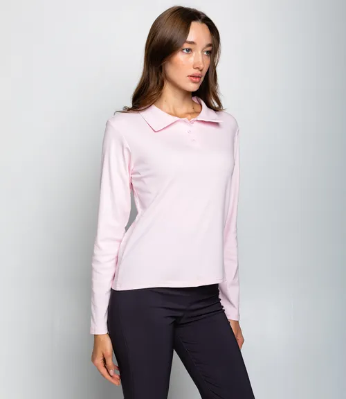 Лонгслив #КТ3396, светло-розовый