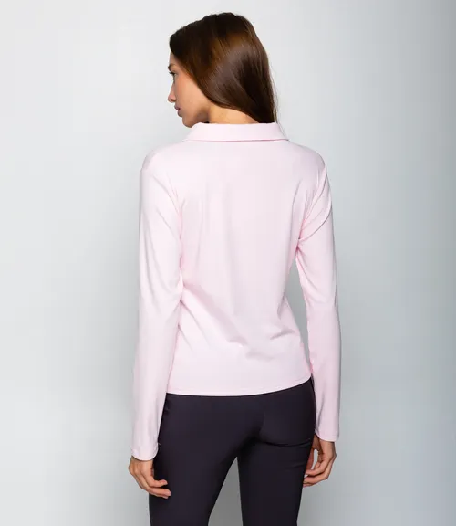 Лонгслив #КТ3396, светло-розовый