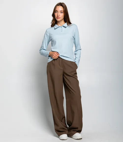 Лонгслив #КТ3396, голубой