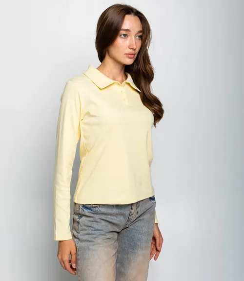 Лонгслив #КТ3396, жёлтый