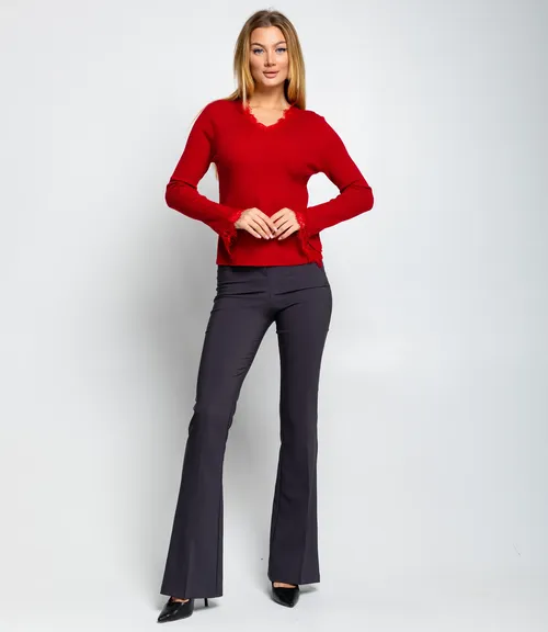 Джемпер #КТ9045, красный