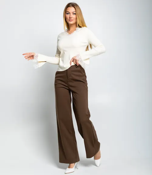 Джемпер #КТ9045, кремовый