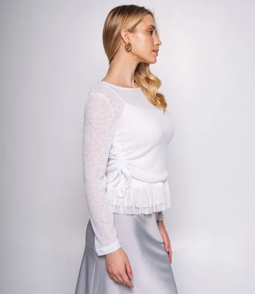 Лонгслив+топ #КТ305 (2), белый