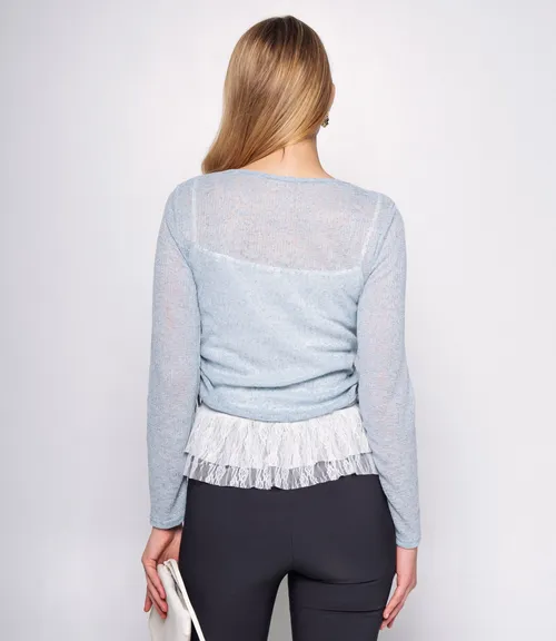 Лонгслив+топ #КТ305 (2), голубой