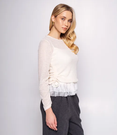 Лонгслив+топ #КТ305 (2), кремовый