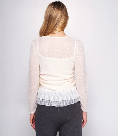 Лонгслив+топ #КТ305 (2), кремовый