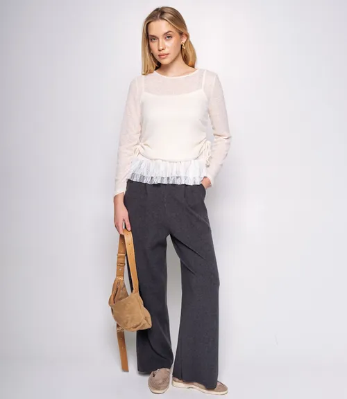 Лонгслив+топ #КТ305 (2), кремовый