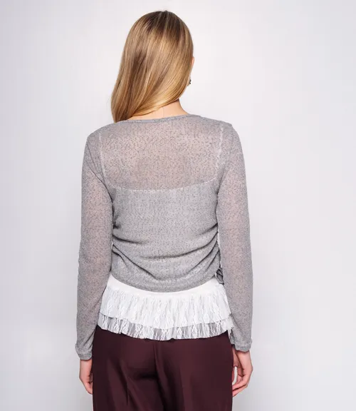 Лонгслив+топ #КТ305 (2), серый