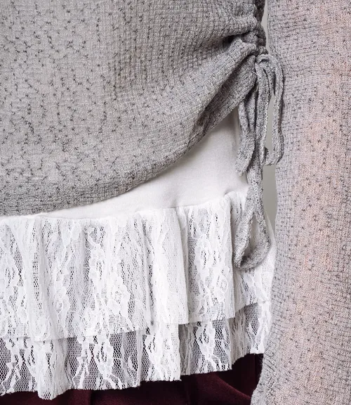 Лонгслив+топ #КТ305 (2), серый