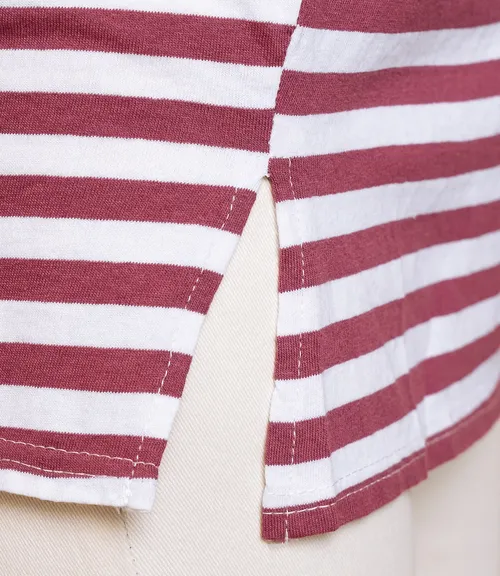 Лонгслив #КТ3045, лиловый, белый