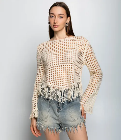 Лонгслив #КТ956 (3), кремовый