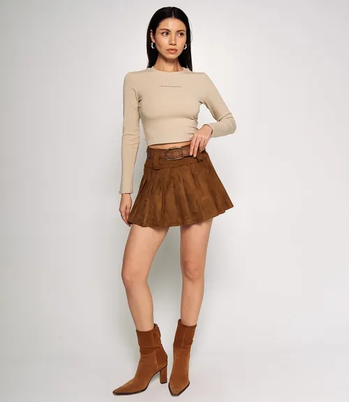 Лонгслив #КТ976, светло-бежевый