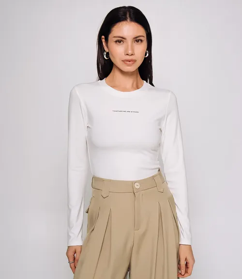 Лонгслив #КТ976, белый