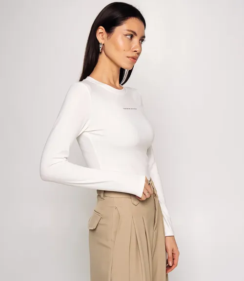 Лонгслив #КТ976, белый