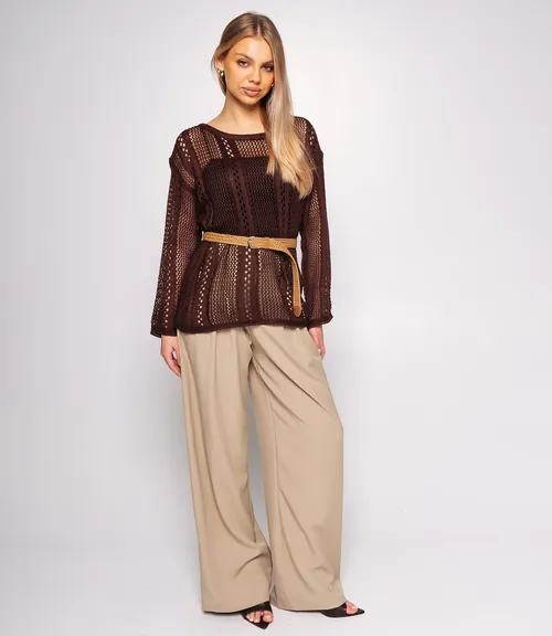 Лонгслив+топ #КТ2983, шоколадный