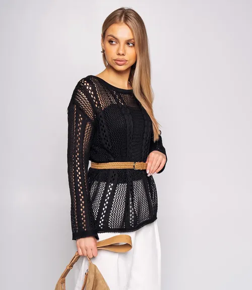 Лонгслив+топ #КТ2983, чёрный