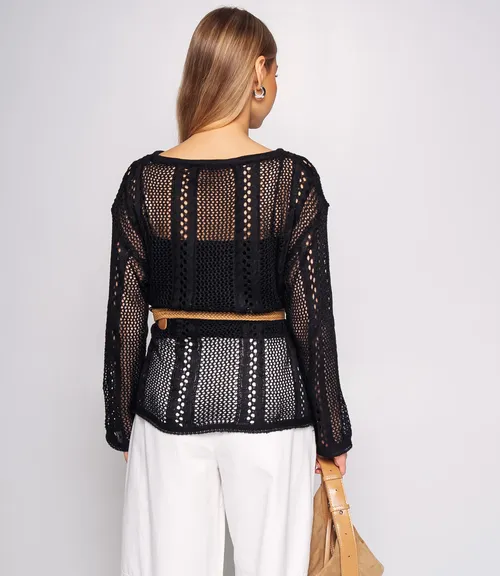 Лонгслив+топ #КТ2983, чёрный