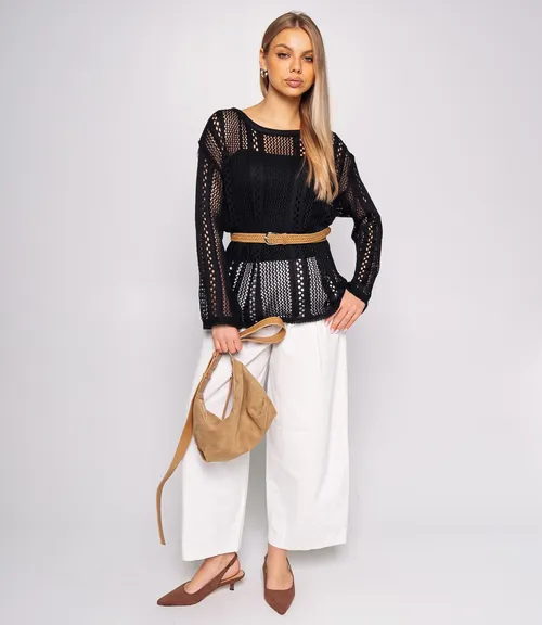 Лонгслив+топ #КТ2983, чёрный