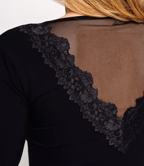 Лонгслив #КТ0140, чёрный