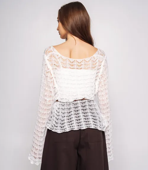 Лонгслив+топ #КТ2979, белый