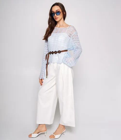 Лонгслив+топ #КТ2979, голубой